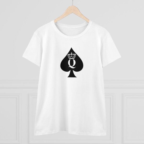 QOS BBC Queen Black & White Logo Women's  Cotton Tee - Image 4