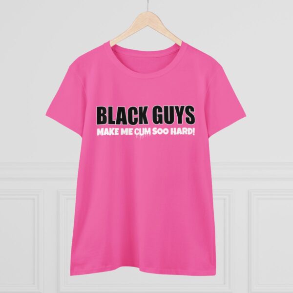 QOS Black Guys Make Me Cum Soo Hard Cotton Tee - Image 34