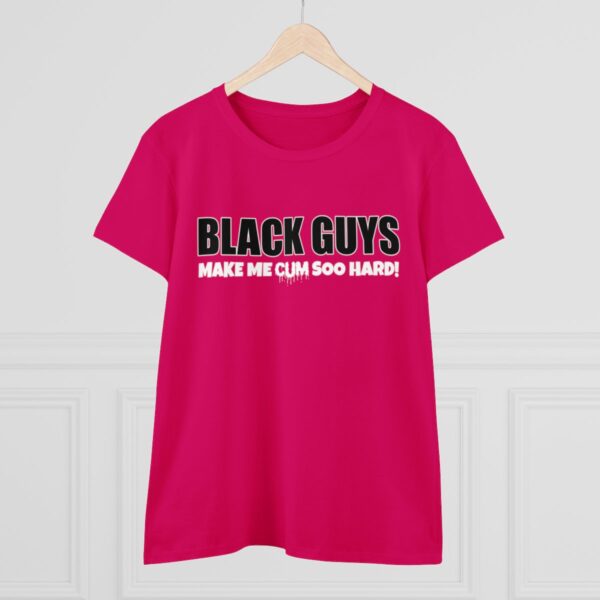 QOS Black Guys Make Me Cum Soo Hard Cotton Tee - Image 39