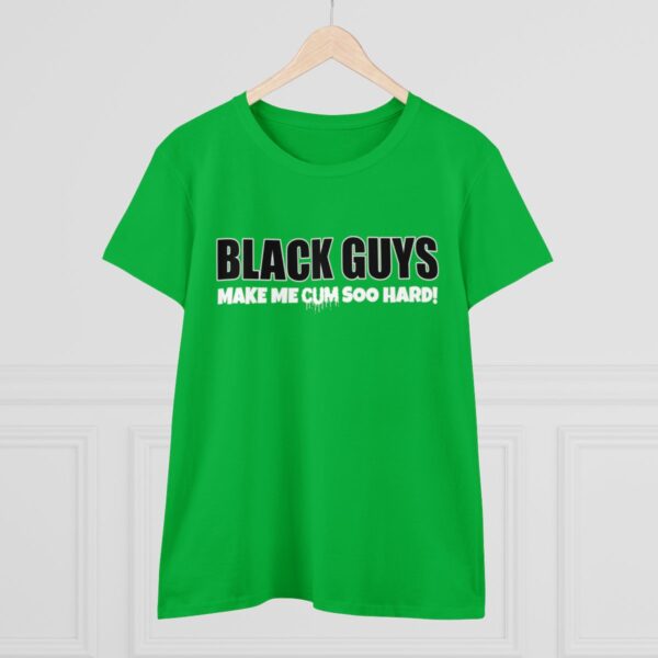 QOS Black Guys Make Me Cum Soo Hard Cotton Tee - Image 14