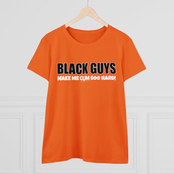 QOS Black Guys Make Me Cum Soo Hard Cotton Tee - Image 9