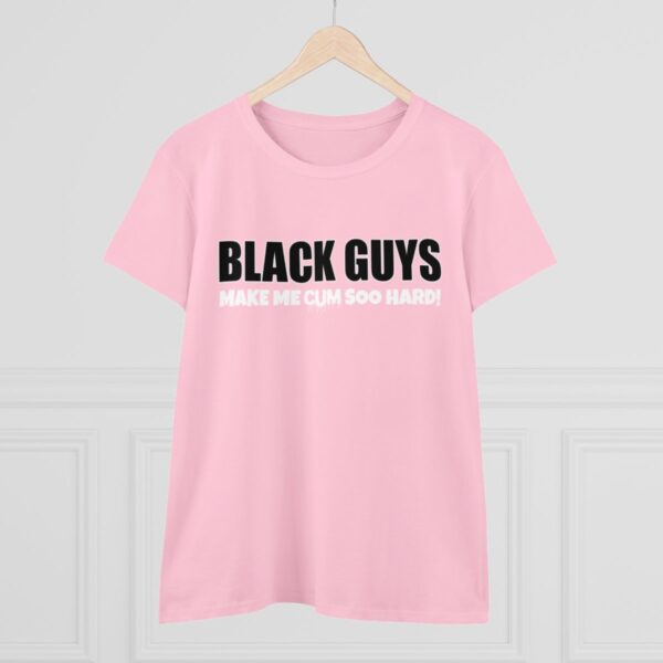 QOS Black Guys Make Me Cum Soo Hard Cotton Tee - Image 29