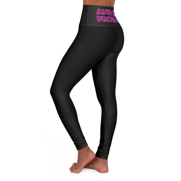 BBC Slut And Damn Proud Of It Pink Hollow High Waisted Yoga Leggings - Image 4