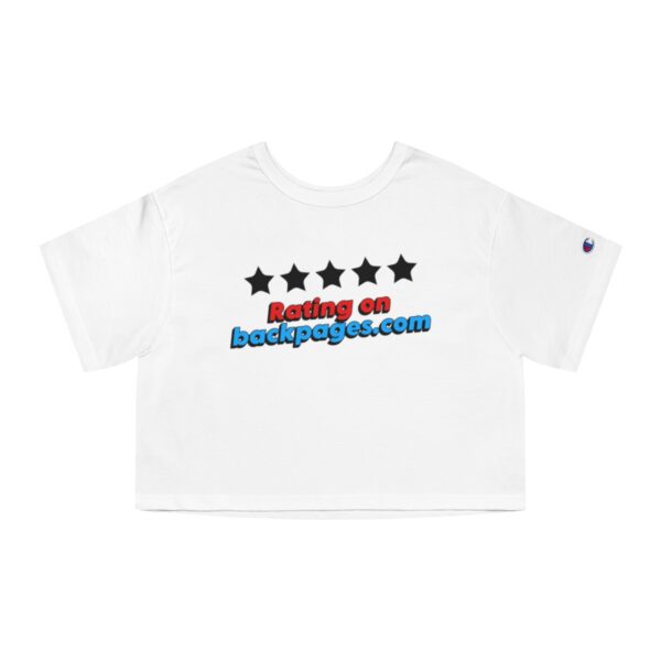 5 Star Rating On Backpages Women's Heritage Cropped T-Shirt - Image 2