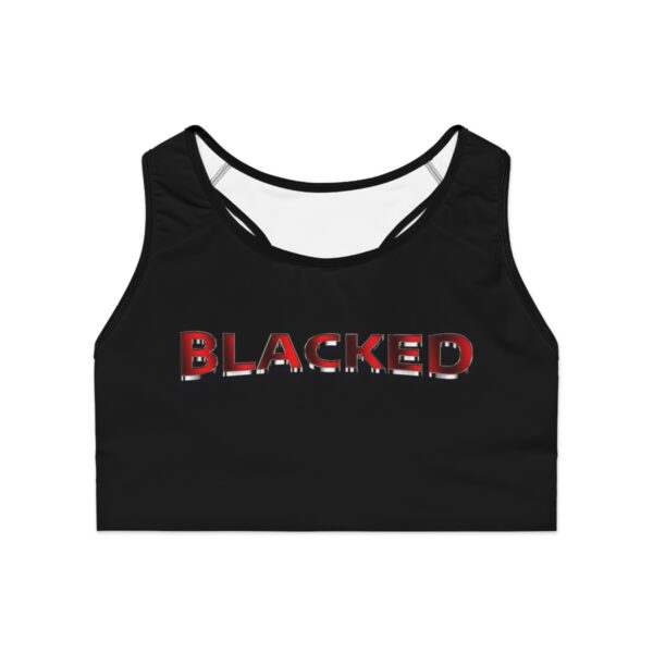 BLACKED Red Gunmetal Sports Bra - Image 2