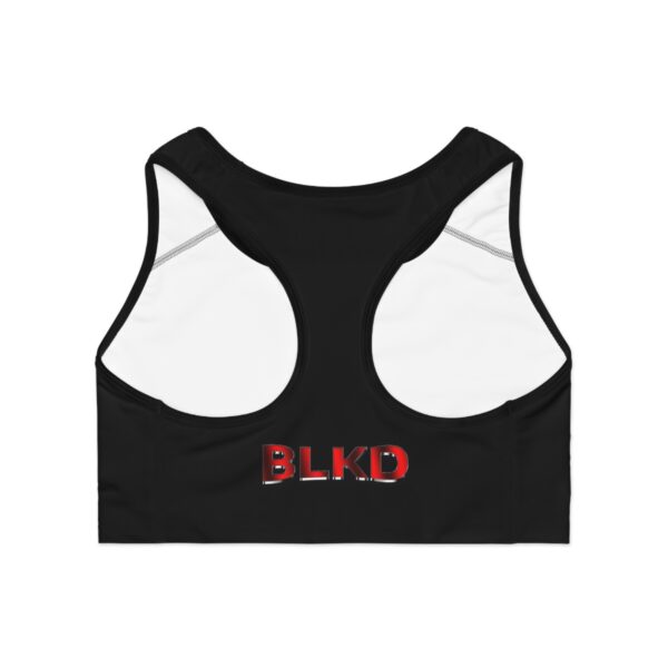 BLACKED Red Gunmetal Sports Bra - Image 3