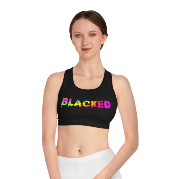 BLACKED Paint Drips Sports Bra