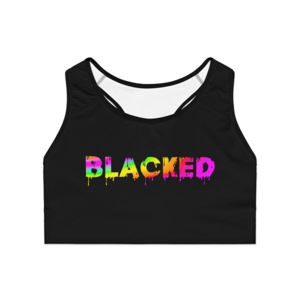 BLACKED Paint Drips Sports Bra - Image 2