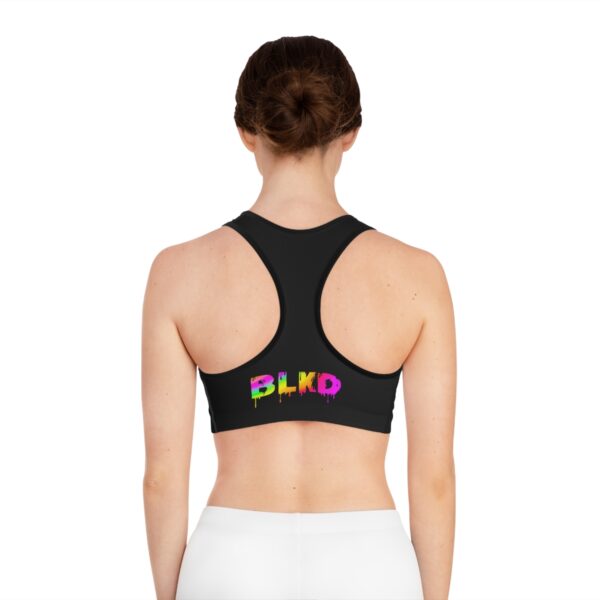 BLACKED Paint Drips Sports Bra - Image 4