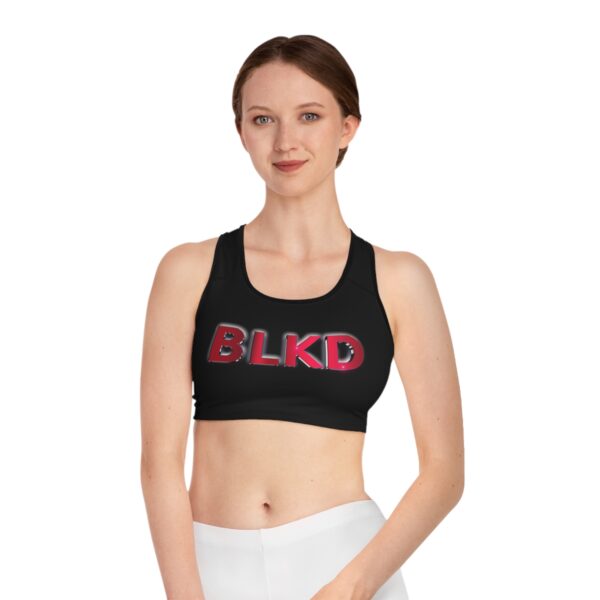 BLKD Red Silver Sports Bra