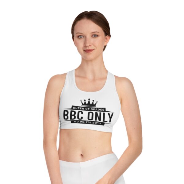 QOS No White Boys Crown Sports Bra