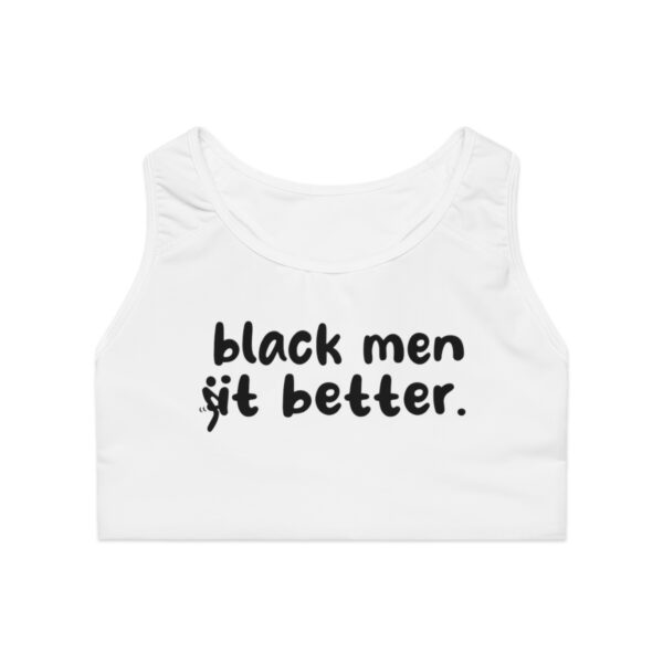 QOS Black Men Fuck It Better Sports Bra - Image 2