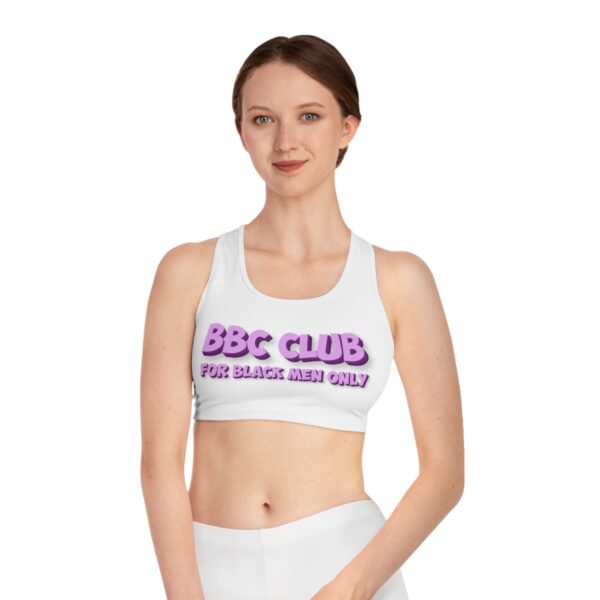 BBC Club For Black Men Only Purple 3D Sports Bra