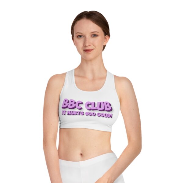 BBC Club It Hurts Soo Good! Purple 3D Sports Bra