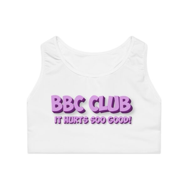 BBC Club It Hurts Soo Good! Purple 3D Sports Bra - Image 2