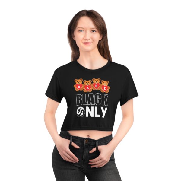 Bare Black Only YinYang Crop Tee - Image 5