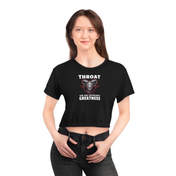 QOS Throat GOAT Cum And Experience Greatness Crop Tee