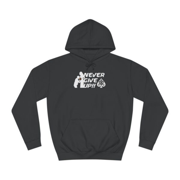 QOS Never Give Up BBC Black Bred Unisex College Hoodie - Image 2