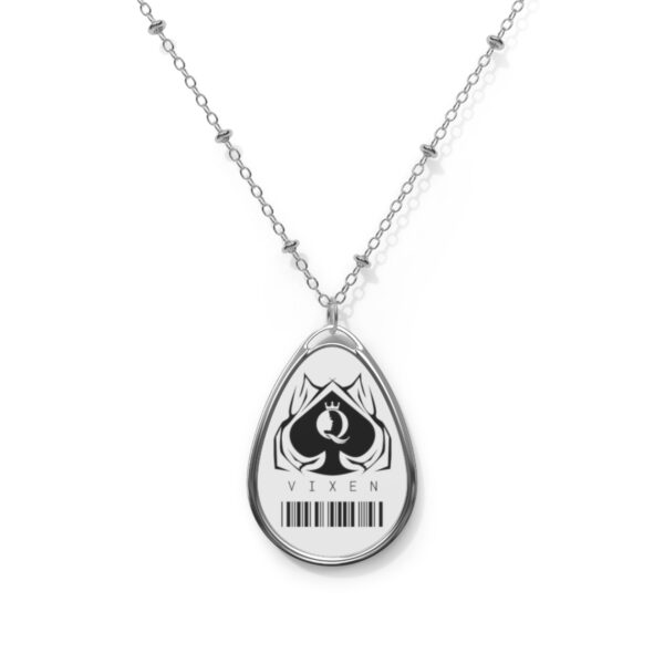 QOS Vixen Barcode Oval Necklace