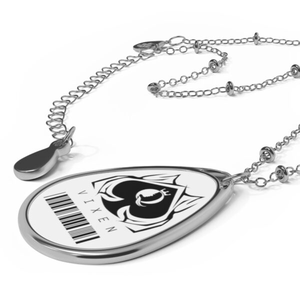 QOS Vixen Barcode Oval Necklace - Image 3