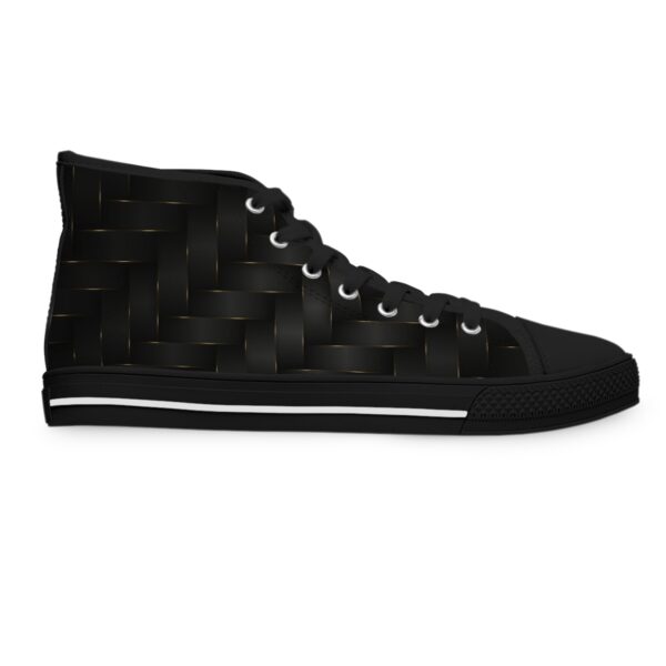 QOS BBC Slut Black And Gold Weave 3D High Top Sneakers - Image 5