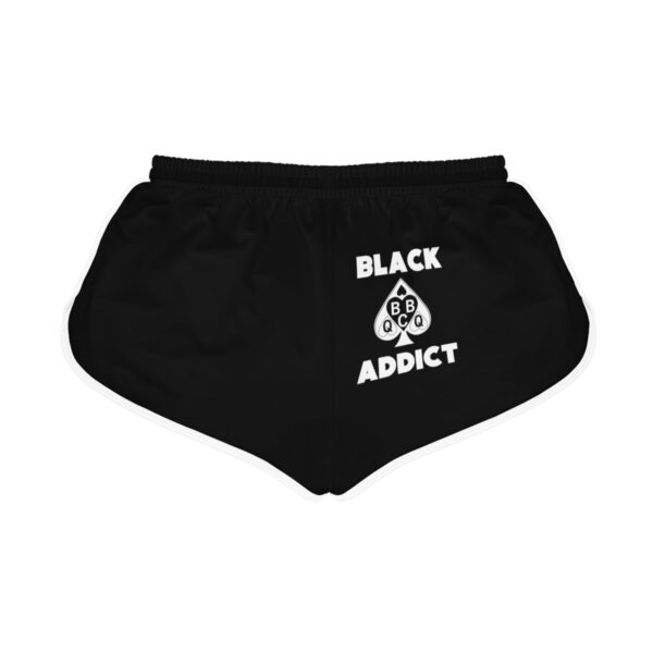 QOS Black Addict Proud BBC Slut Badge Women's Relaxed Shorts - Image 10