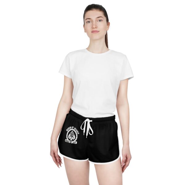 QOS Black Addict Proud BBC Slut Badge Women's Relaxed Shorts - Image 14