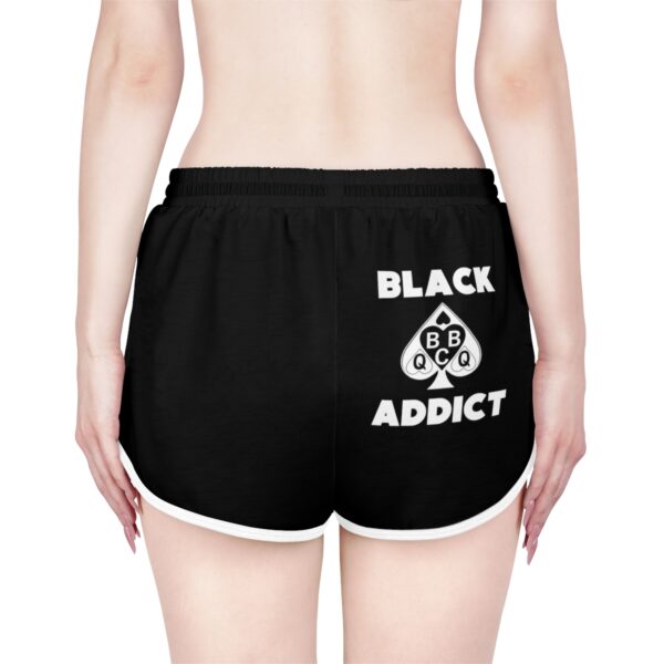 QOS Black Addict Proud BBC Slut Badge Women's Relaxed Shorts - Image 8