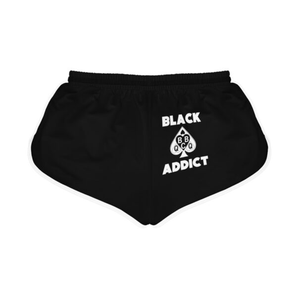 QOS Black Addict Proud BBC Slut Badge Women's Relaxed Shorts - Image 17