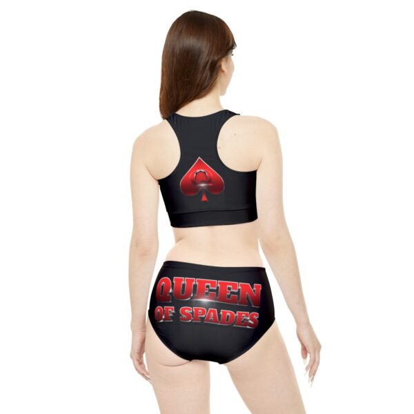 QOS BNWO Surrogate Red Gunmetal Sporty Bikini Set - Image 4