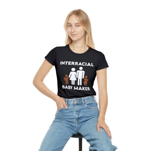 Interracial Baby Maker Cuckold Stick Figure Family Women's T-Shirt - Image 5