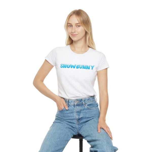 Snowbunny Snow Text Women's T-Shirt - Image 5