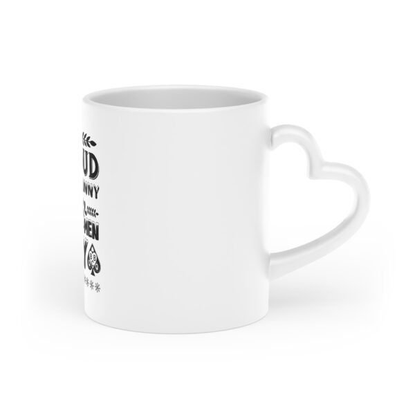 Proud Snowbunny Black Men Only Heart-Shaped Mug - Image 4