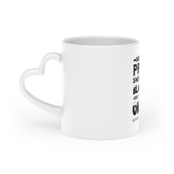 Proud Snowbunny Black Men Only Heart-Shaped Mug - Image 3